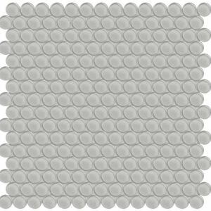 Mist penny round mosaics