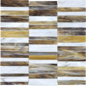 Peperino random stacked mosaics