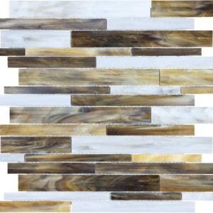Peperino random strip mosaics