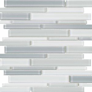 Shades of grey random strip mosaics