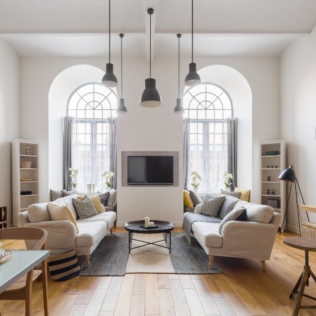 Image depicts a Vancouver home with new hardwood floors.