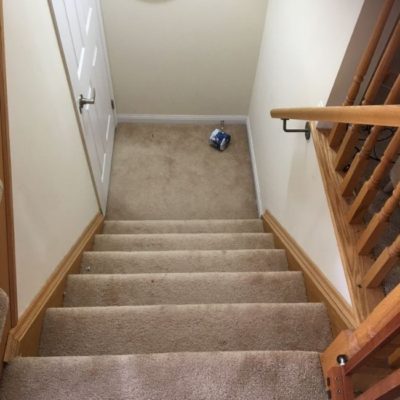 Image depicts a engineered hardwood flooring installation project in Brampton.