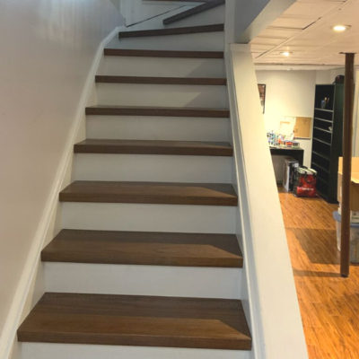 Image depicts new floors from an engineered hardwood flooring installation project in Brampton, Ontario.
