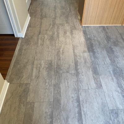 click vinyl tile installation project in London