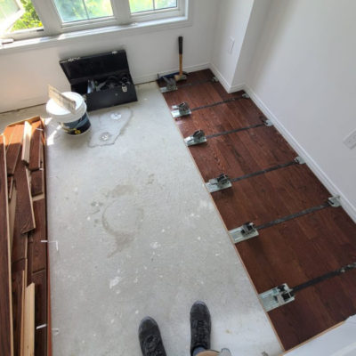 solid hardwood installation project brampton