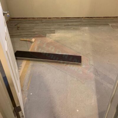 installing vinyl in north york basement03