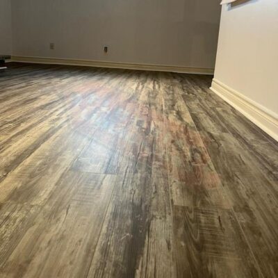installing vinyl click floors in newmarket basement02