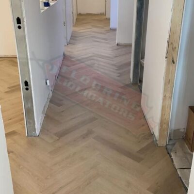 richmond hill office vinyl click herringbone