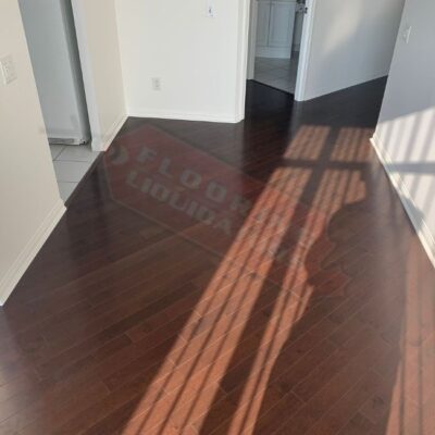 replacing dark floors with light vinyl