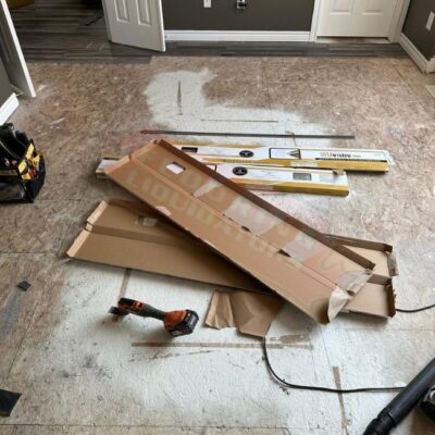 installation of vinyl for large home