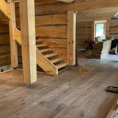 installing engineered hardwood in new house build