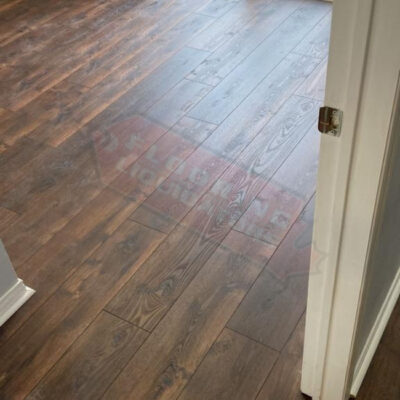 installing new vinyl click flooring in home