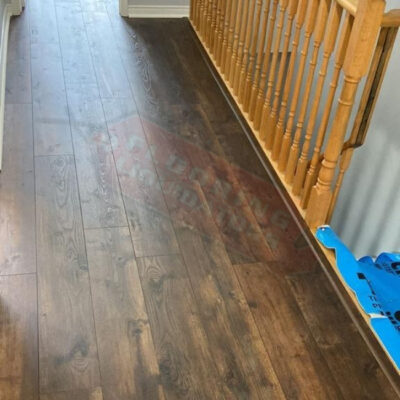 new vinyl click flooring installation in home