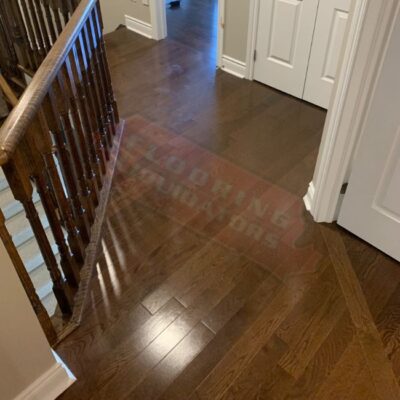 dark brown hardwood install
