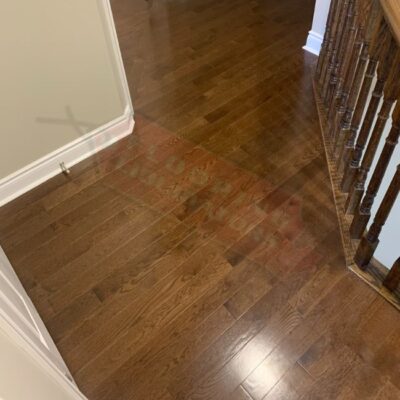 dark brown solid hardwood install