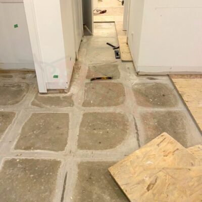 new vinyl floor installation in home