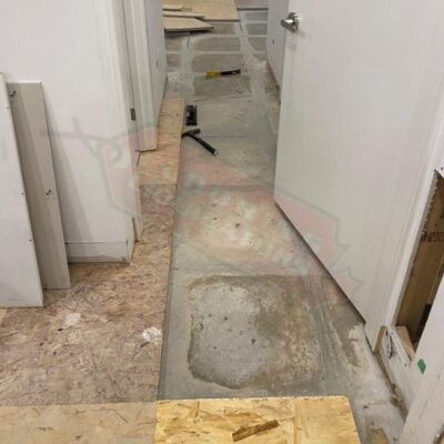 new vinyl flooring installation in home