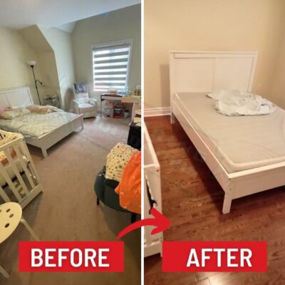replacing carpet with solid hardwood before after