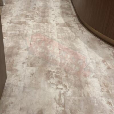 vinyl installation in office