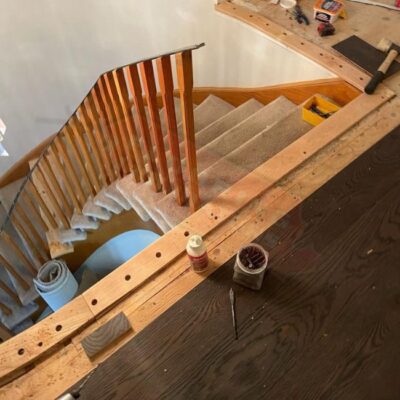brand new hardwood flooring installation