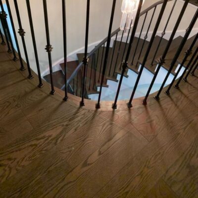 brand new hardwood flooring installation in home