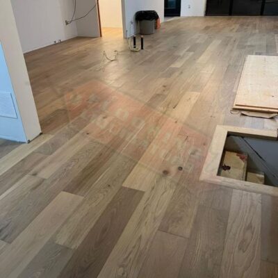 engineered hardwood flooring installed in new house build