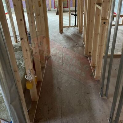 new house built with engineered hardwood