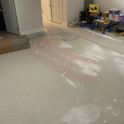 vinyl click flooring installation in basement