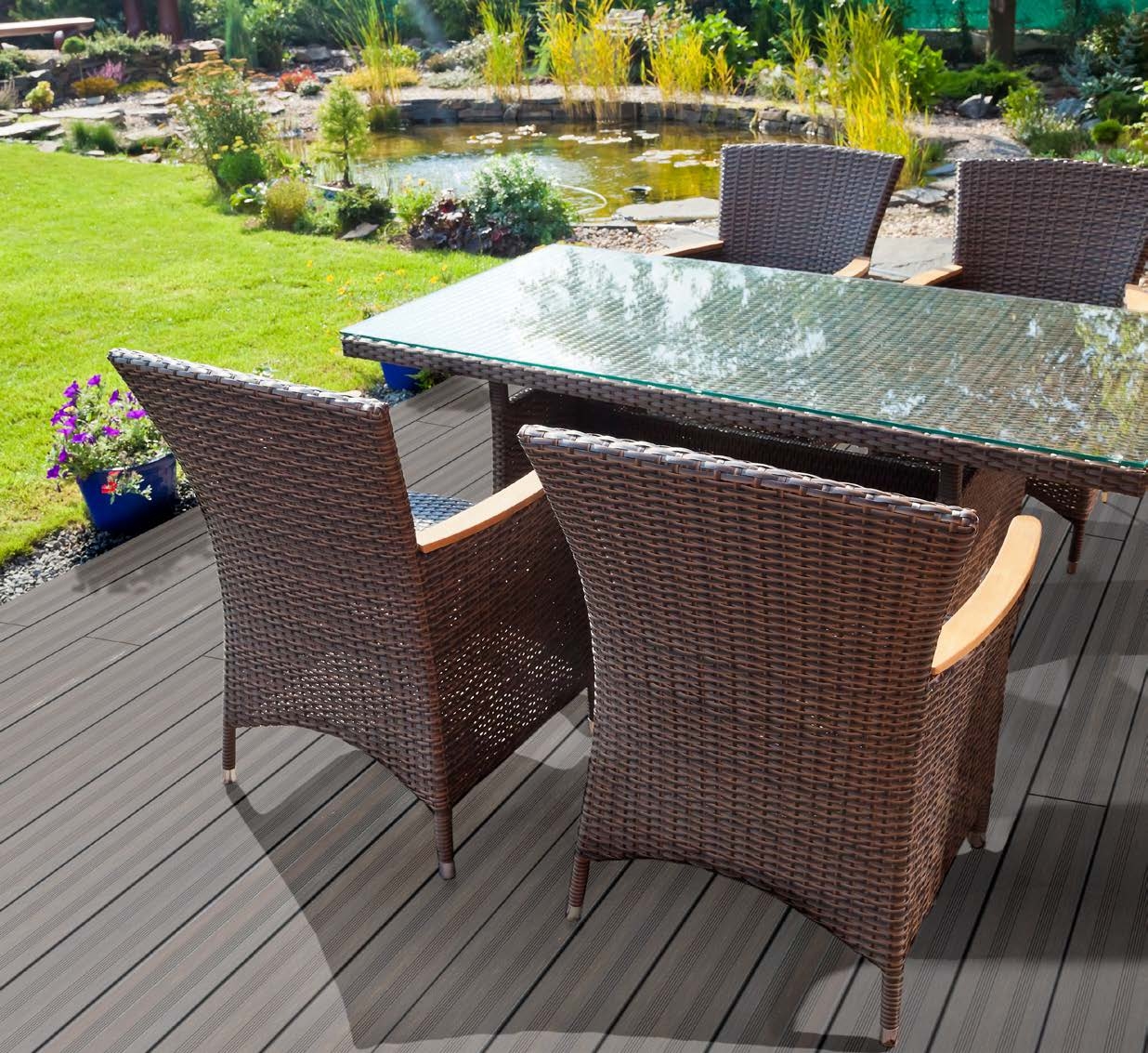 Ambooo - German Engineered Bamboo Decking Boards Granite Grey 3/4" Ambooo - German Engineered Bamboo Decking Boards Granite Grey 3/4"