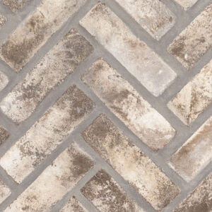 doverton gray clay brick herringbone