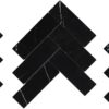 NESHADA - MARBLE - 2" X 6" NERO MARQUINA  HERRINGBONE